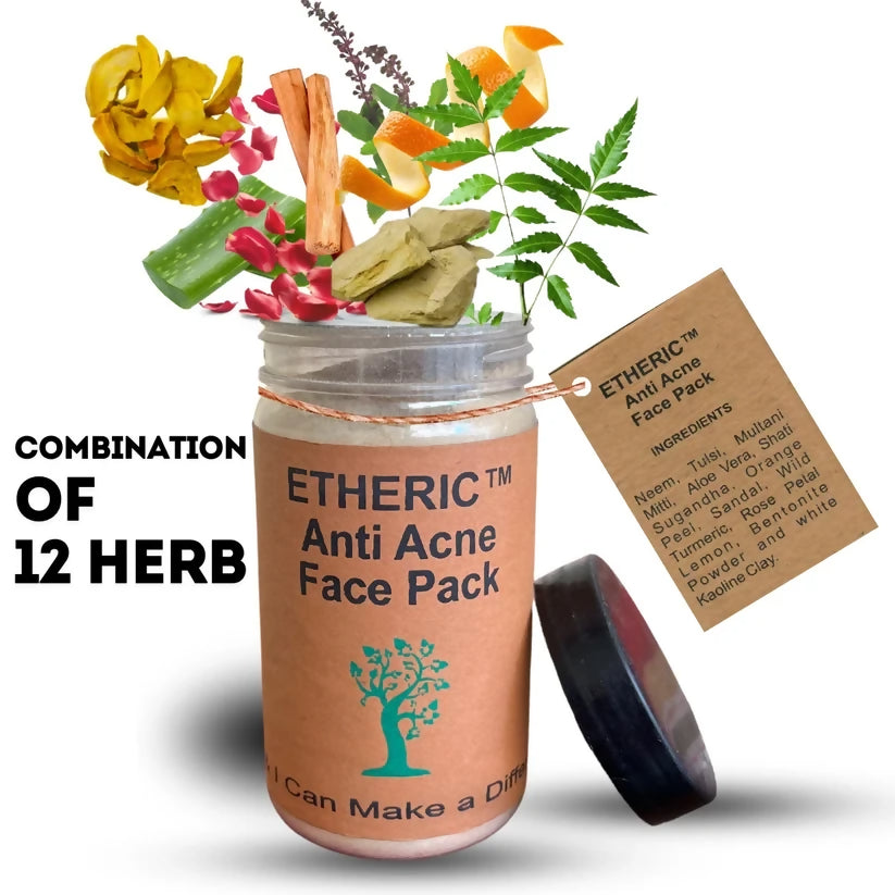 Etheric Anti Acne Face Pack – Natural Herbal Skin Clarifying Treatment - Dista