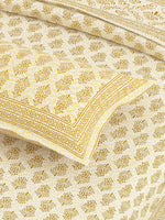 Thumbnail for Green Ethnic Motifs Cotton 200TC King Bedsheet With 2 Zipper Pillow Covers - King Size by House of Ree - Distacart