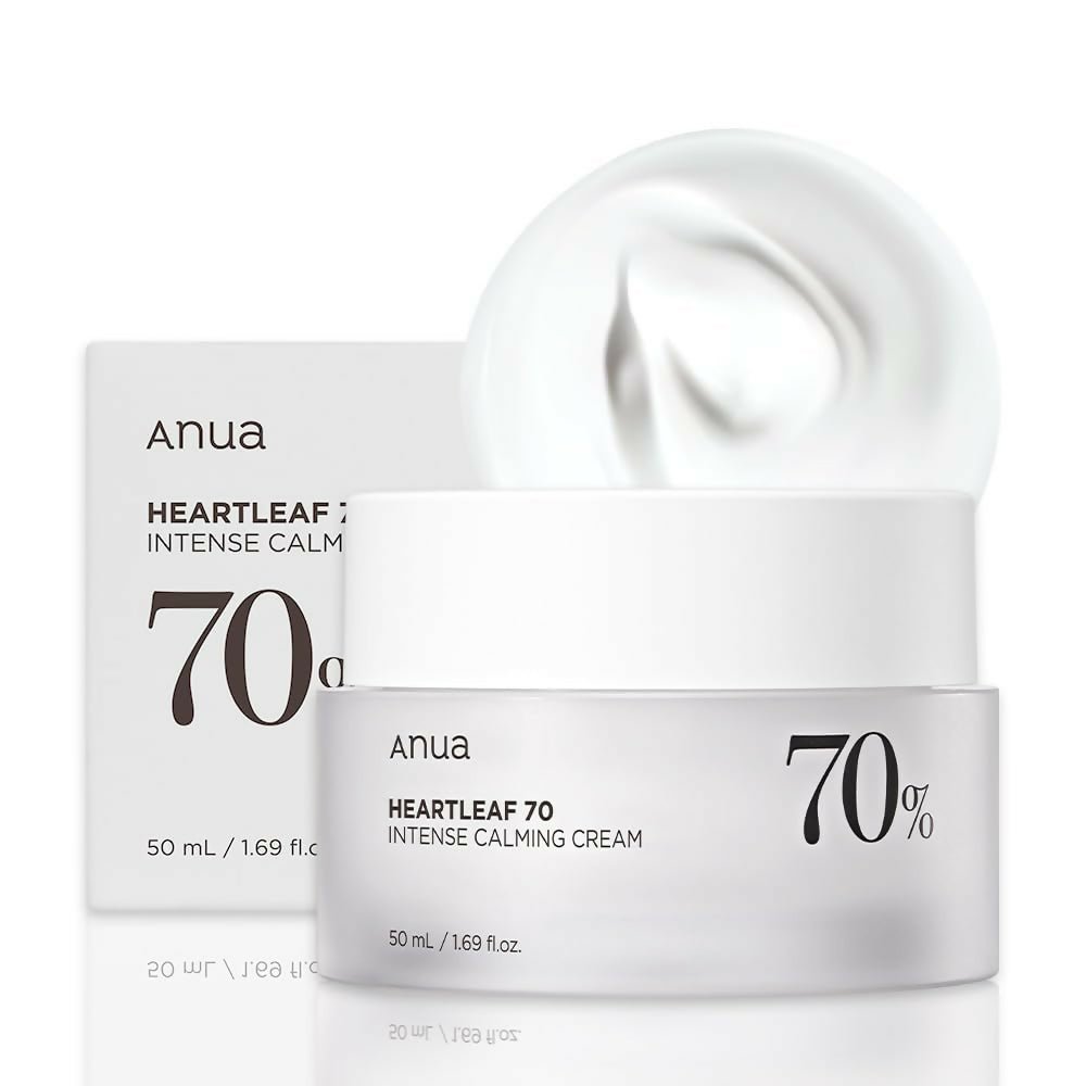 Anua Heartleaf 70 Intense Calming Cream With Ceramide, Panthenol, Heartleaf Extract - Korean Skincare - Distacart