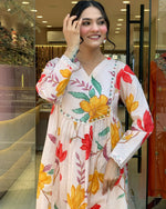 Thumbnail for The52 Peach Women's Gorgeous Cotton Fabric Printed Work Straight Kurta Pant and Dupatta Set - Distacart
