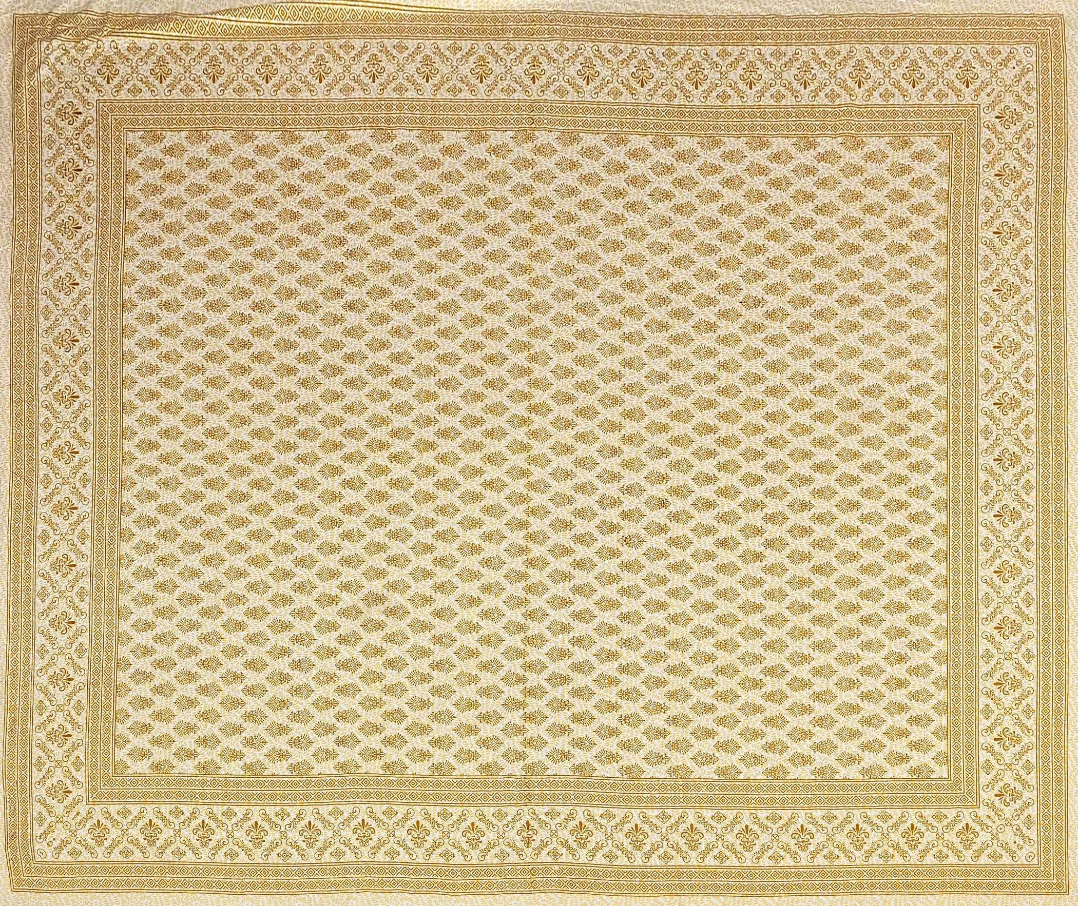 Green Ethnic Motifs Cotton 200TC King Bedsheet With 2 Zipper Pillow Covers - King Size by House of Ree - Distacart