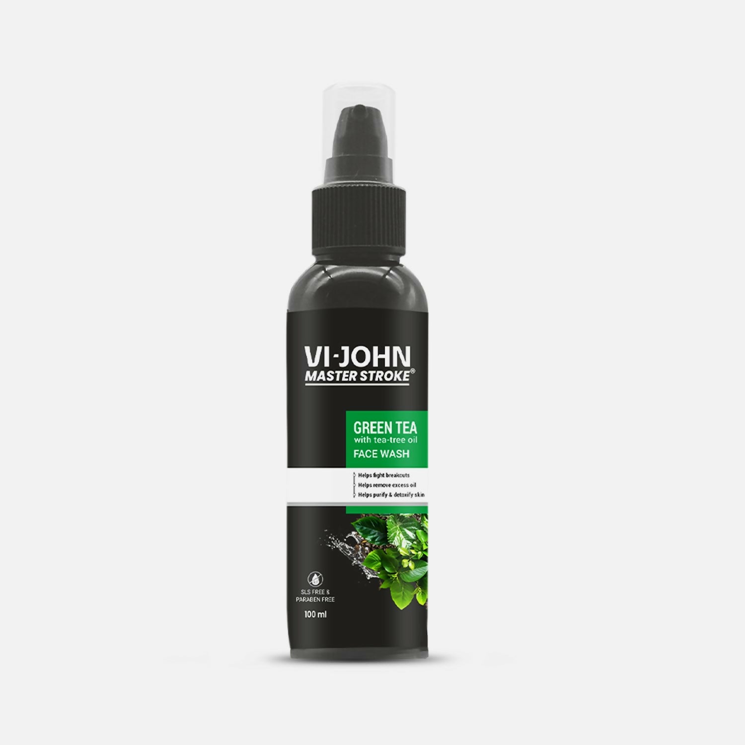 VI-JOHN Master Stroke Green Tea Face Wash Brightening Skin And Improving Texture For All Skin Type - Distacart