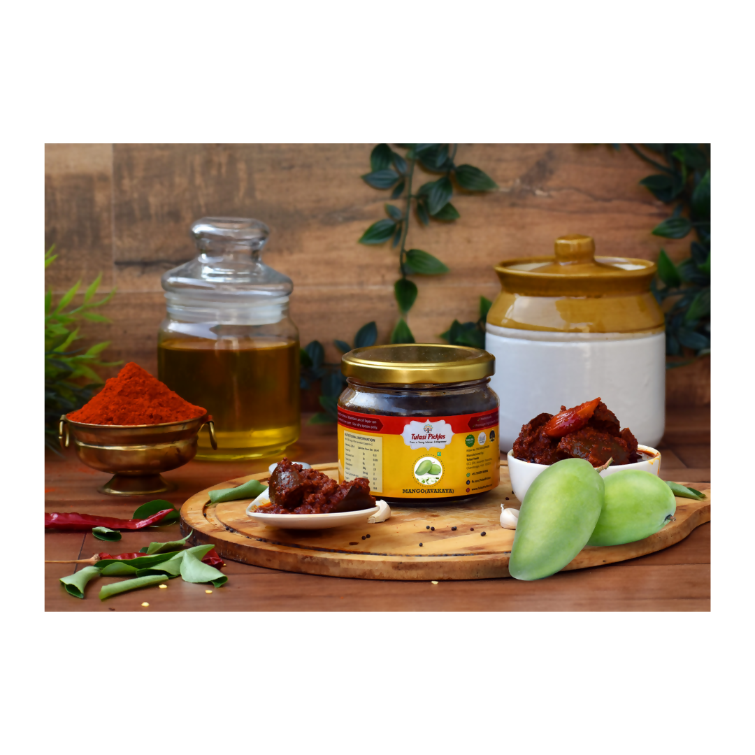 Tulasi Pickles Avakaya Ginger-garlic Pickle(Mango) - Distacart
