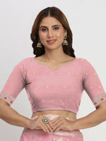 Thumbnail for Astita Linen Cotton Light Pink Saree