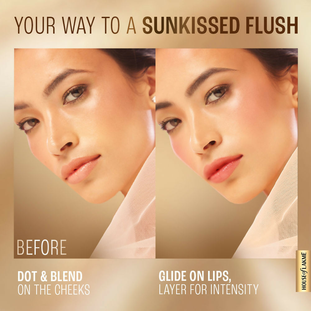 Lakme 9To5 Double Duty Lip & Cheek Water Stain, Transferproof & Long Lasting , Sunset Kiss