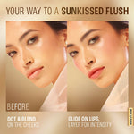 Thumbnail for Lakme 9To5 Double Duty Lip & Cheek Water Stain, Transferproof & Long Lasting , Sunset Kiss