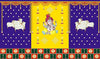 Sri Yagnaa M 30 – Ganesh & Gomatha Blue-Yellow Backdrop Cloth, 8 x 5 Ft - Dista