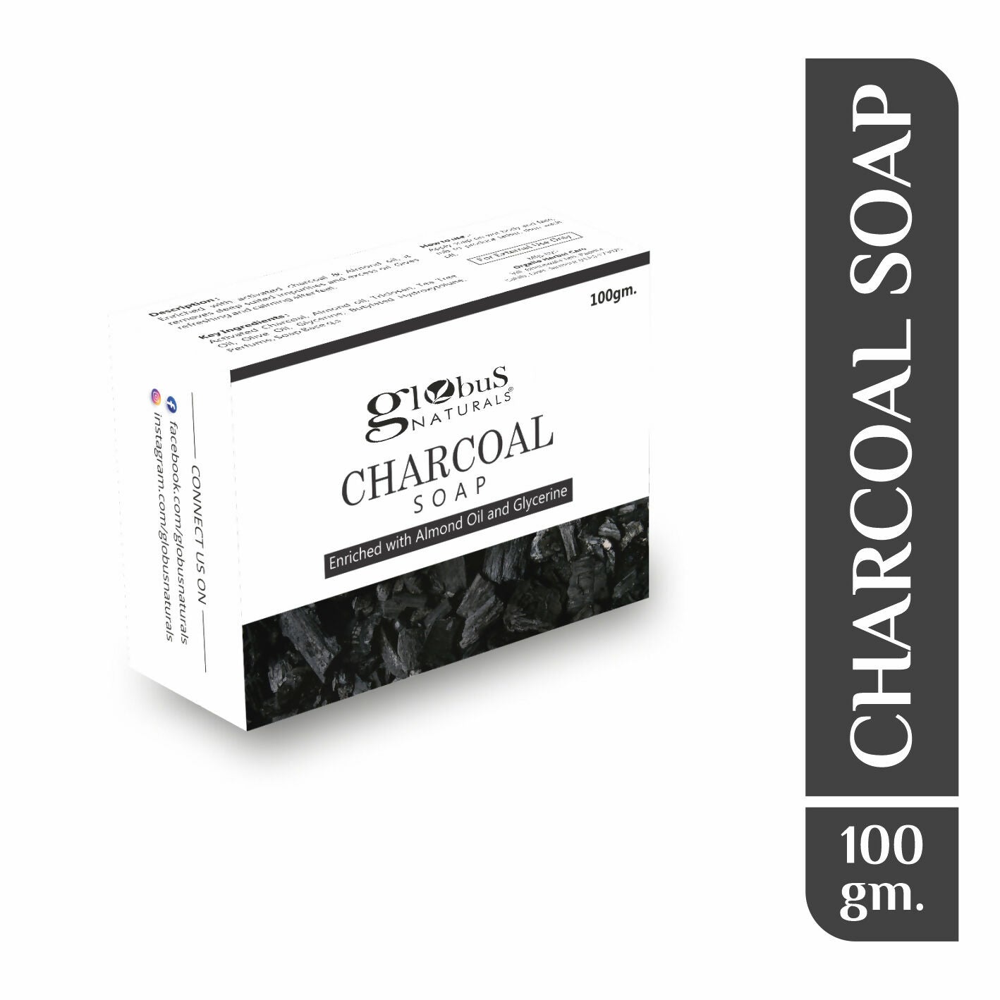 Globus Naturals Charcoal Soap - Distacart
