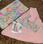 Thumbnail for Anaita Pink Chinon Readymade Shrug Suit with Embroidery Sequence Work - Distacart