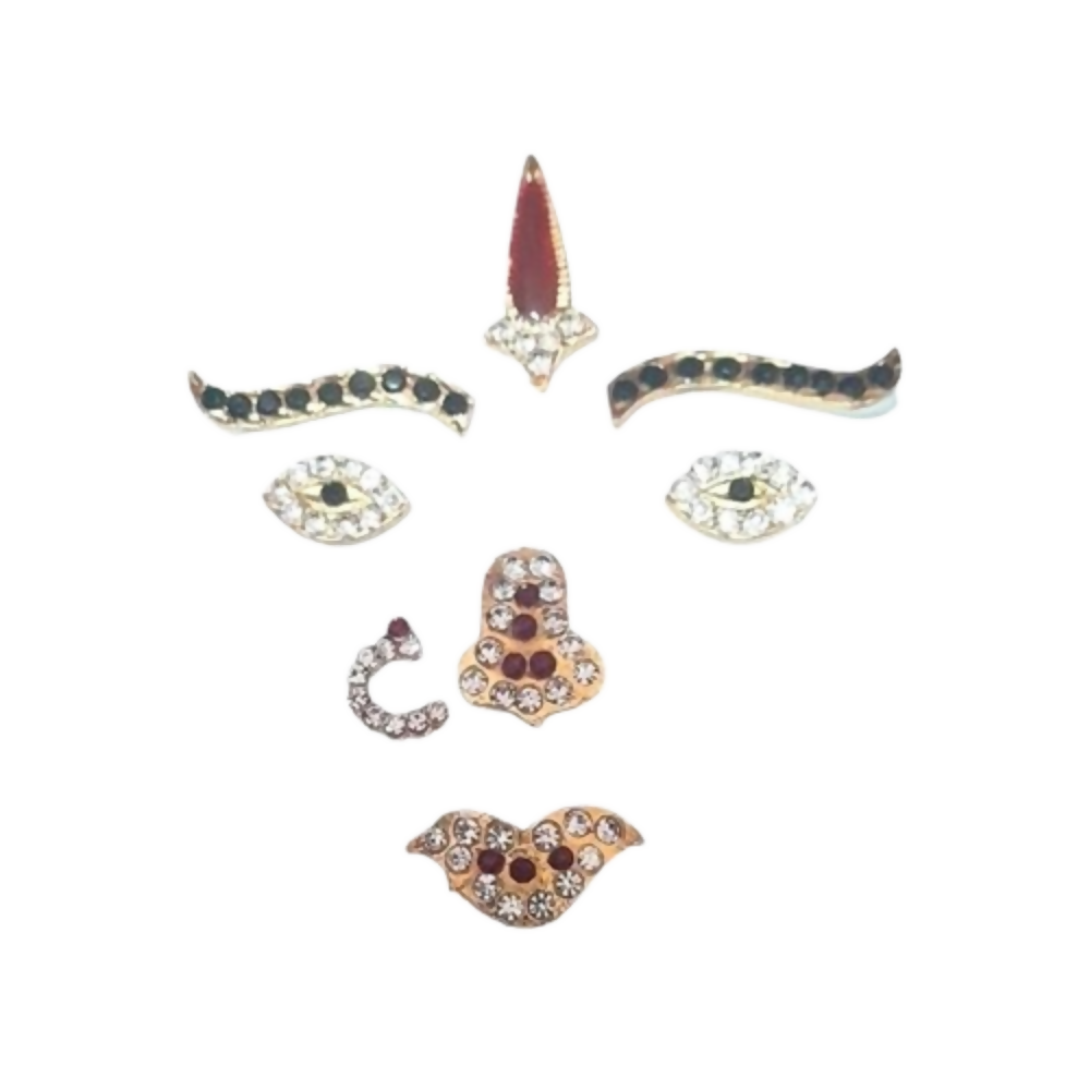 Stone Varalakshmi Face Decoration Set Items Medium Size - Dista