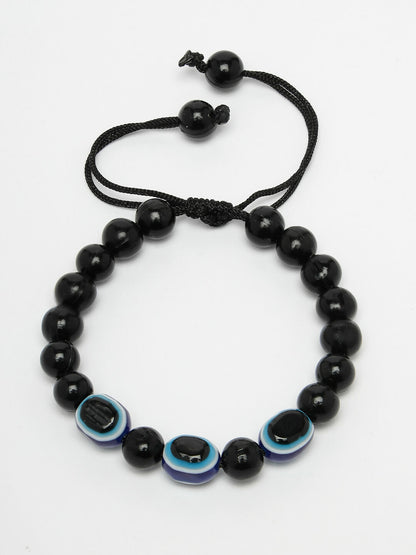 NVR Men & Women Evil Eye Men & Women Black Thread Bracelet - Distacart