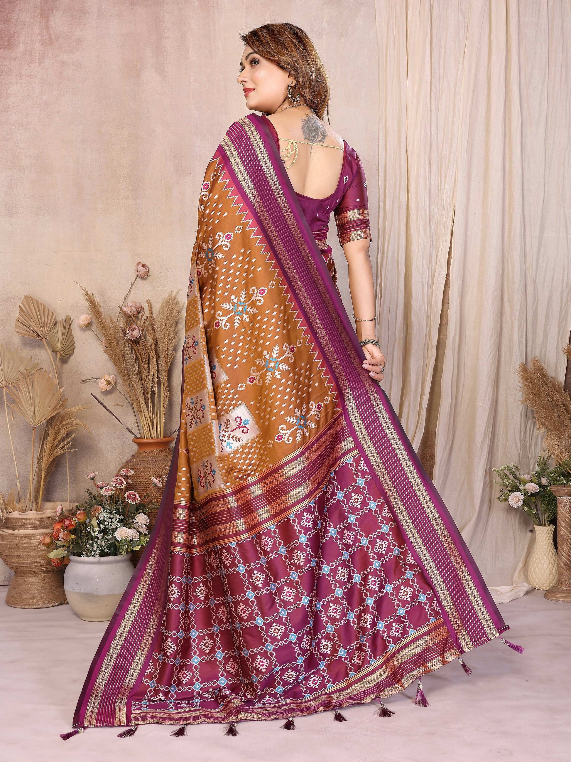 Aastha Fashion Mustard Soft Silk Weaving Saree - Distacart