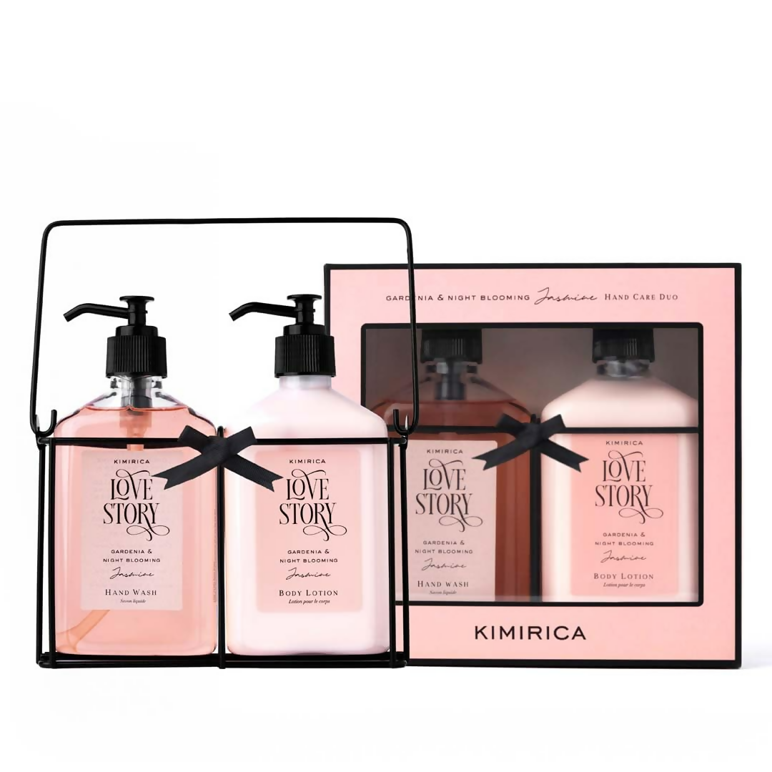 Kimirica Hand Wash & Hand Lotion Duo set Kit with Metal Caddy