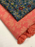Thumbnail for Pink Jute Silk Woven Design Saree with Unstitched Blouse - A2M