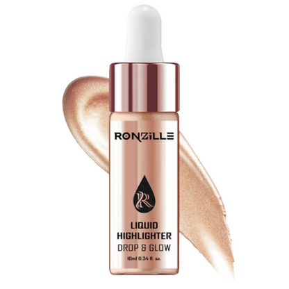 Ronzille Smooth Shine Liquid Illuminator Face Highlighter 3D Glow - Rose Gold - Dista