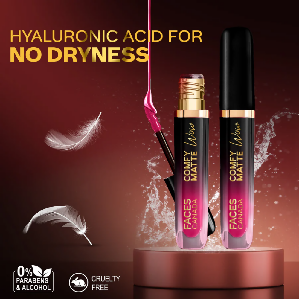 Faces Canada Comfy Matte Wow Liquid Lipstick - Fuschia Fun 06 - Distacart
