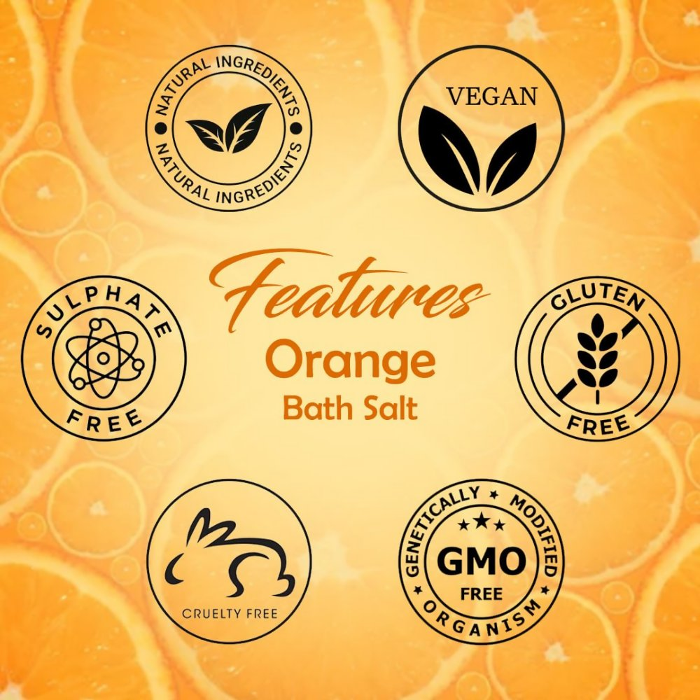 VedicAyurveda Orange Bath Salt - Dista