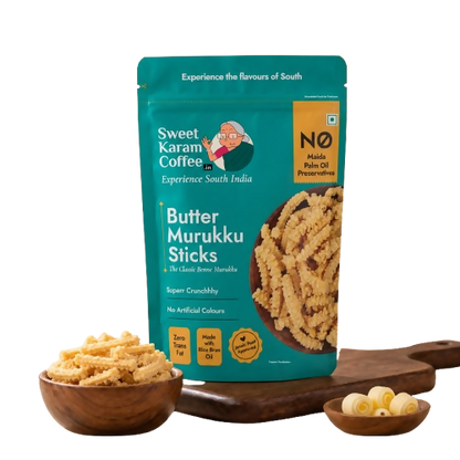 Sweet Karam Coffee Butter Murukku (Benne Murukku) - Dista