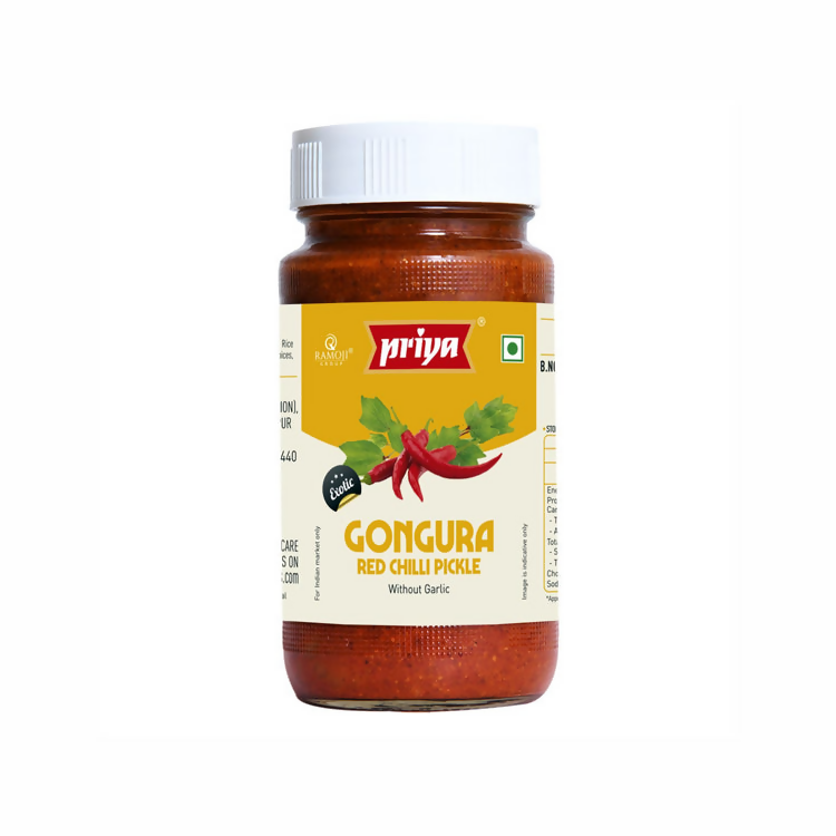 Priya Gongura Red Chilli Pickle Without Garlic - Distacart