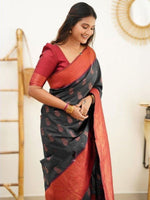 Thumbnail for Anouk Woven Design Zari Banarasi Saree