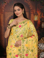 Thumbnail for Astita Linen Cotton White Saree