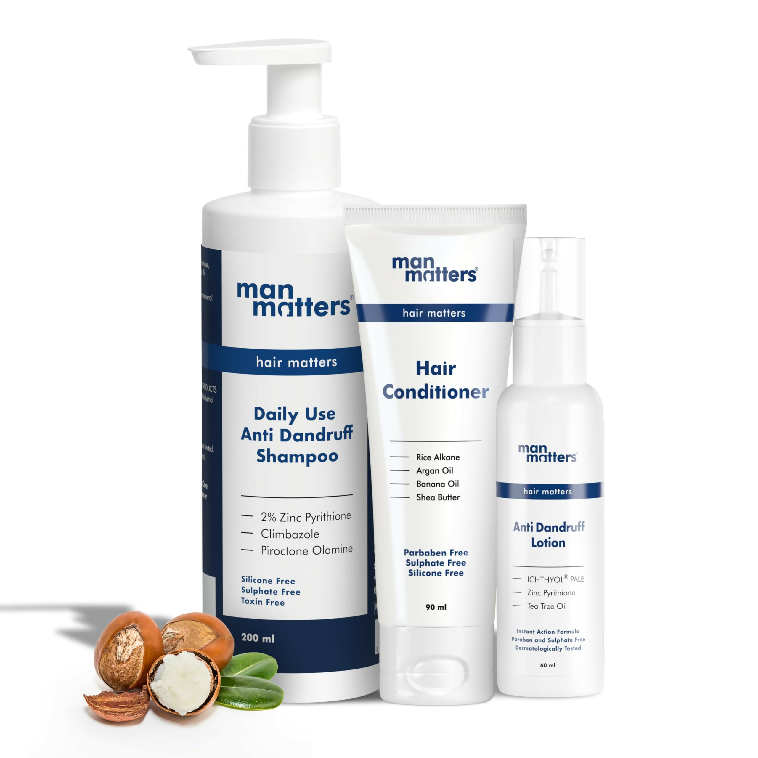 Man Matters Daily Use Anti-Dandruff Kit - Dandruff Removal Lotion, Daily Use Anti-Dandruff Shampoo & Conditioner - Distacart