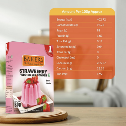 BAKERS Strawberry Pudding Mix - Dista
