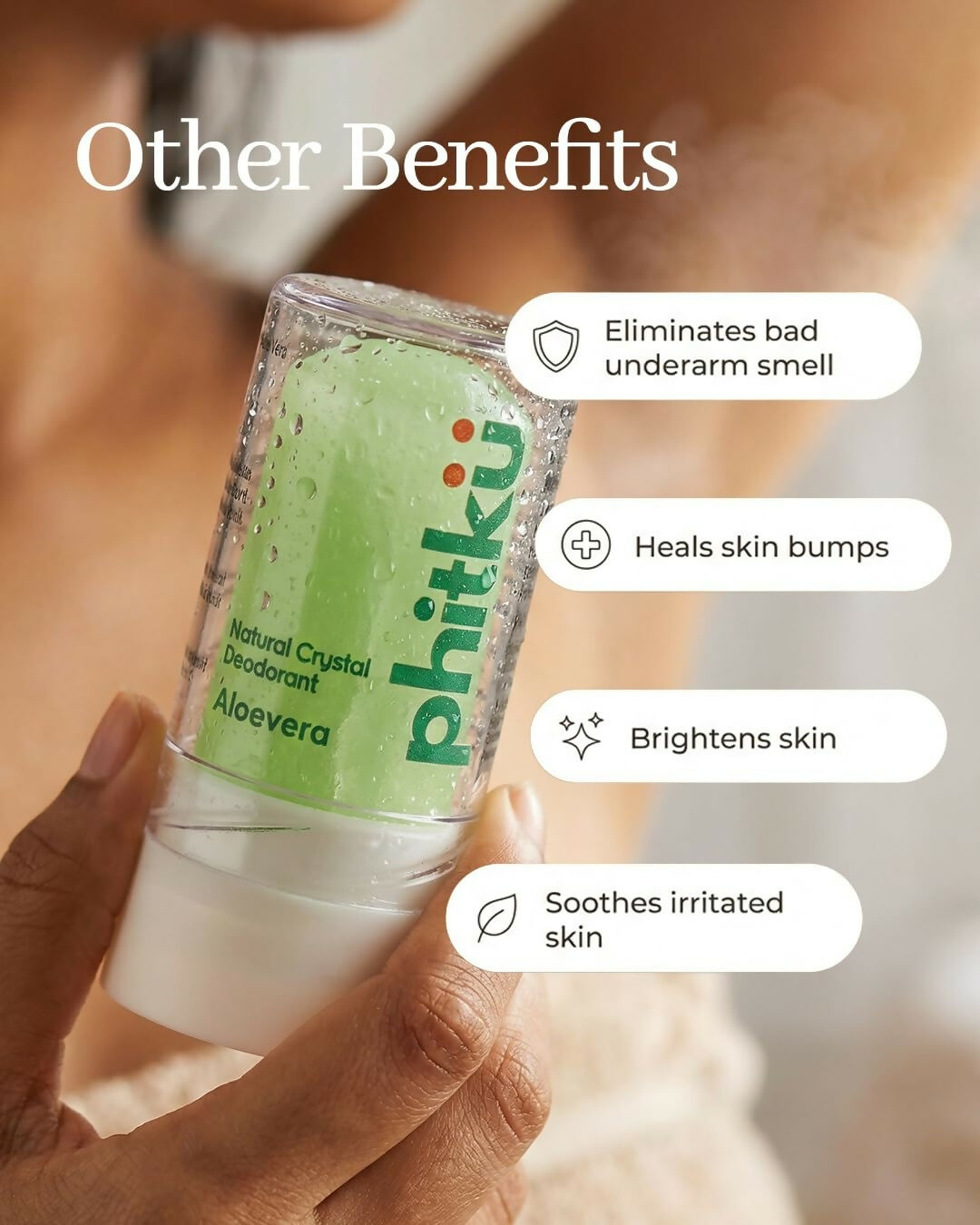 Phitku Crystal Roll On Deo with Aloe Alum Deodorant - Distacart