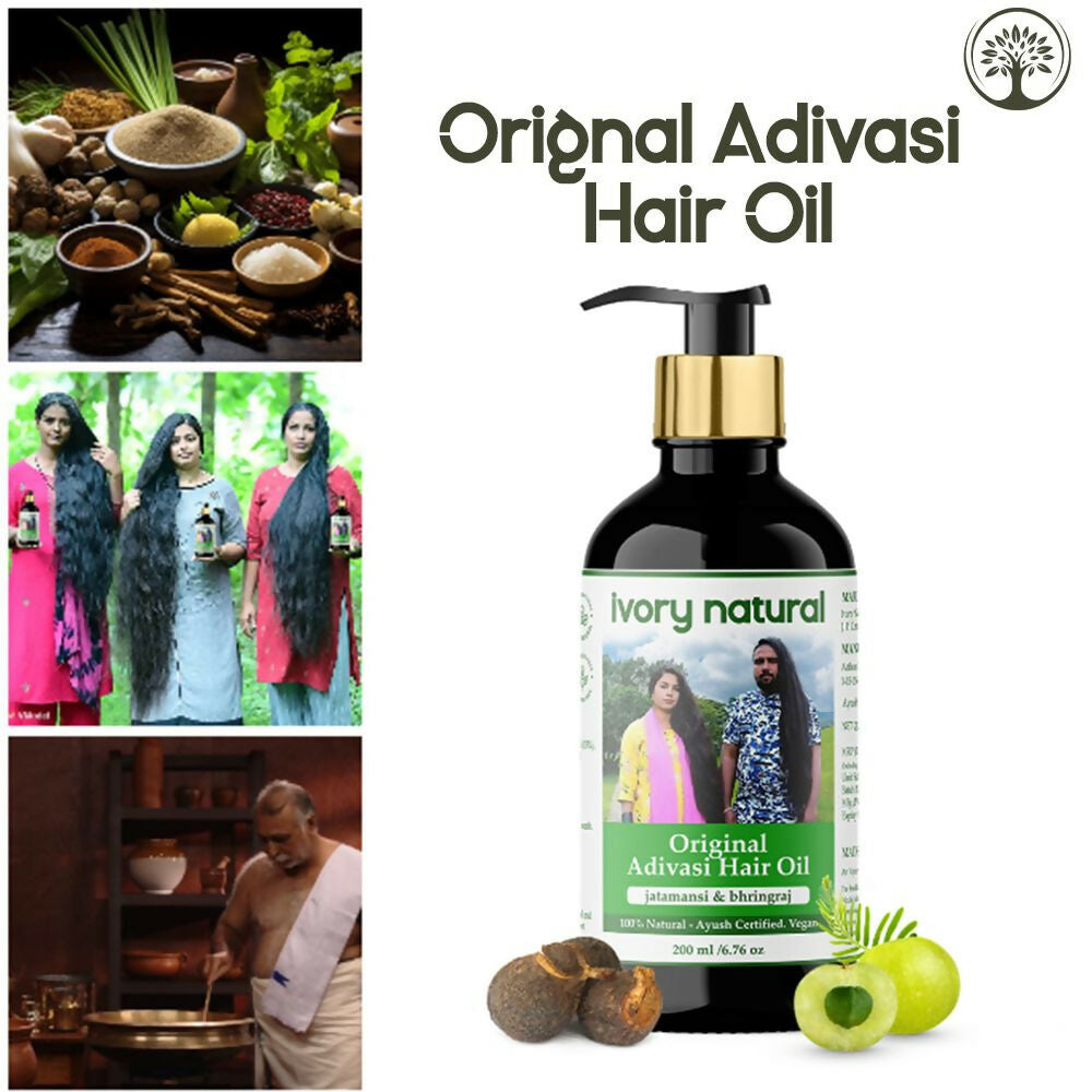 Ivory Natural Adivasi Hair Oil For Growth Of Hair, Hair Strengthening & Nourishment - Distacart