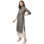 Thumbnail for Anubhutee Women Printed Grey Kurta Set with Palazzo - Distacart