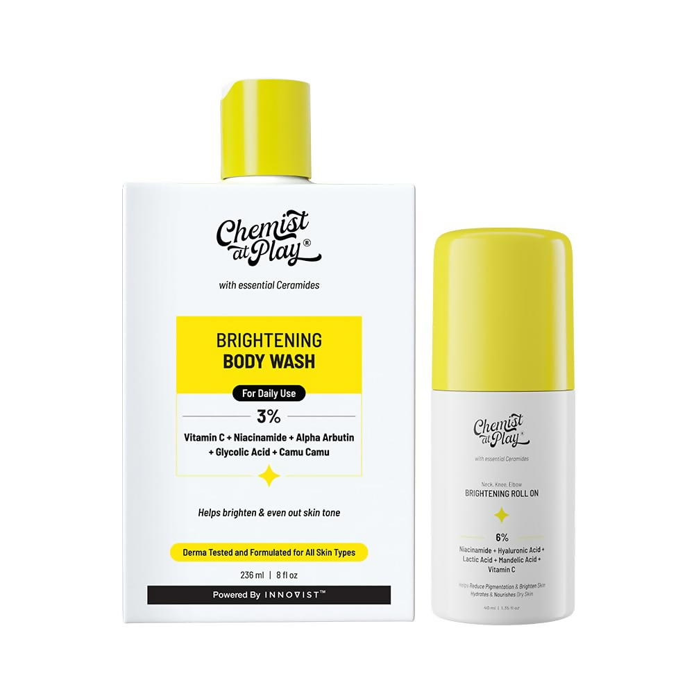 Chemist at Play Brightening Roll On And Body Wash For Glowing Skin Combo Kit - Distacart