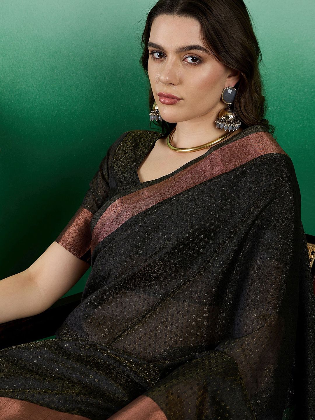 Mitera Woven Design Zari Organza Saree - Distacart