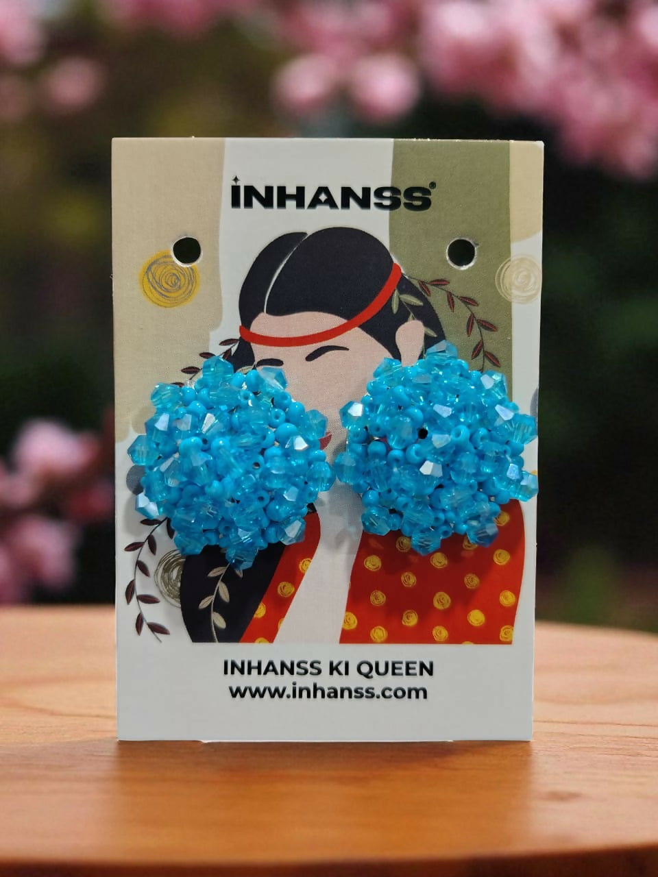 Inhanns Small Statement Studs Earrings - Sky Blue - Distacart