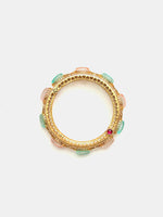 Thumbnail for Ruby Raang 22k Gold Polished Multi Kundan Bracelet