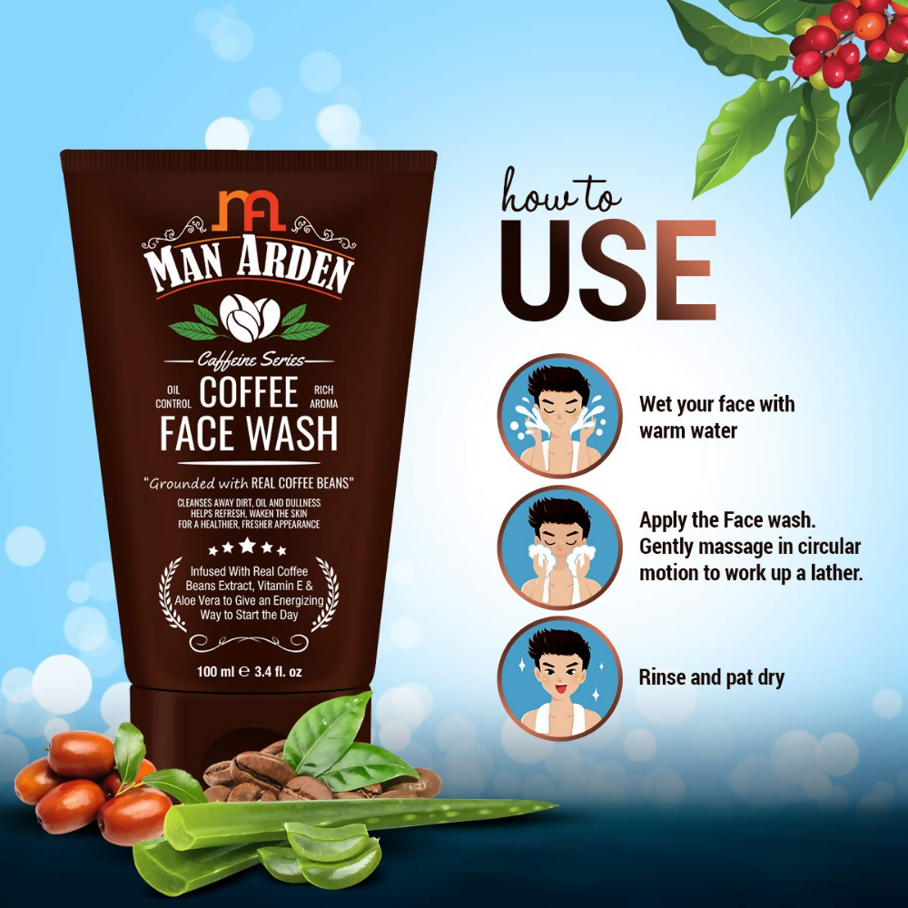 Man Arden Coffee Face Wash - No Parabens, Sulphate, Silicones - Distacart