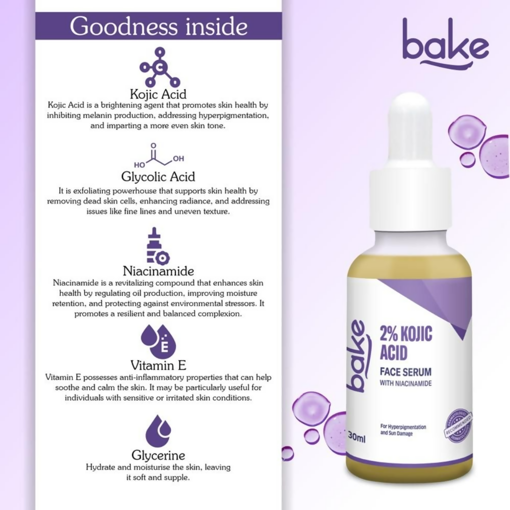 Bake 2% Kojic Acid Face Serum With Niacinamide - Distacart