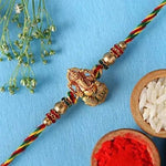 Thumbnail for Authentic Design Ganesha Rakhi & Kaju Katli Box - Distacart