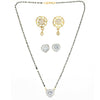 AanyaCentric Gold Plated Mangalsutra with Pendant, 2 Pair Earrings - Distacart