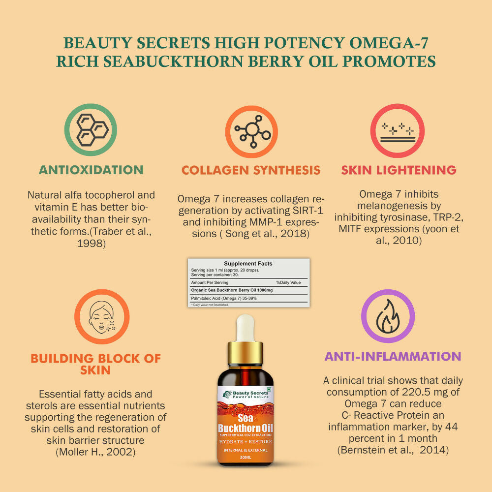 Beauty Secrets Organic Sea Buckthorn Berry Oil - Distacart