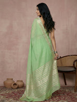 Thumbnail for Shree Shyam Fashion Light Green Cotton Saree - Distacart