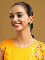 Thumbnail for Ruby Raang Green Kundan Studs