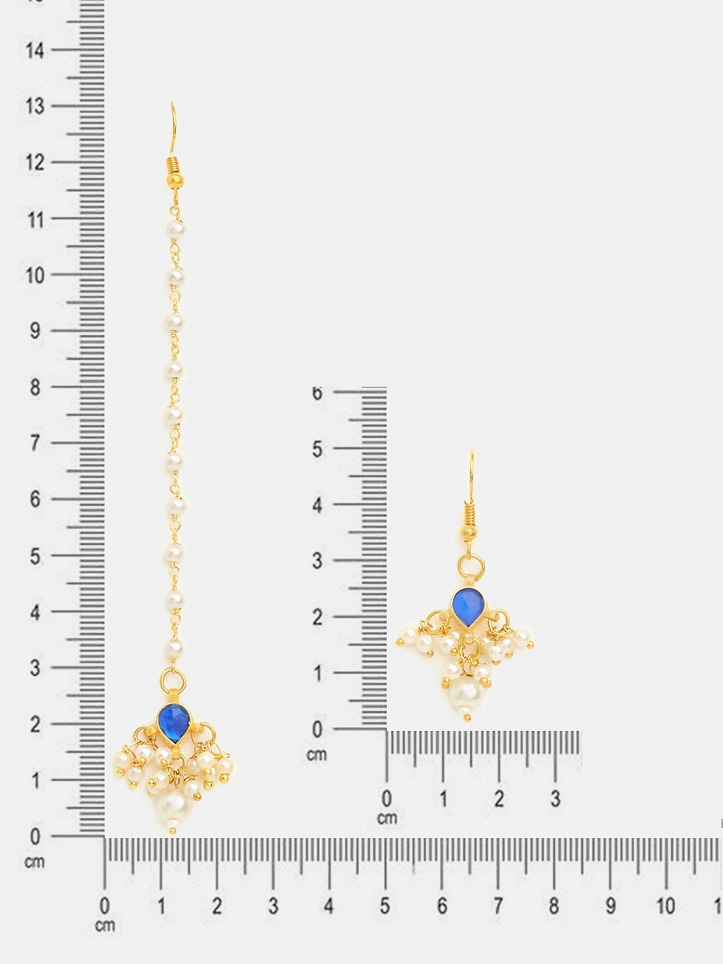 Ruby Raang Set Of 2 Blue Kundan - Distacart