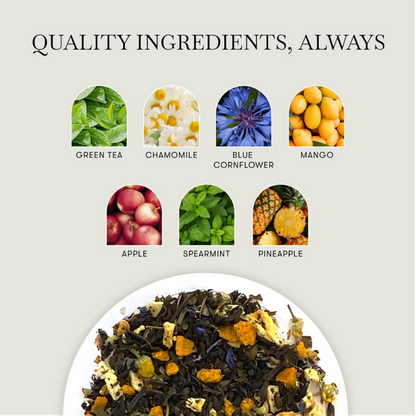 Luxmi Estates Indian Passion Mango Passion Fruit Green Tea - Dista