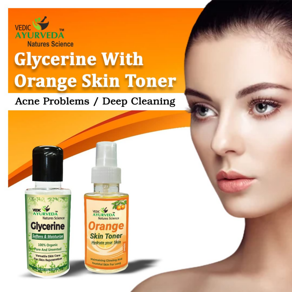 VedicAyurveda Glycerine With Orange Skin Toner - Dista