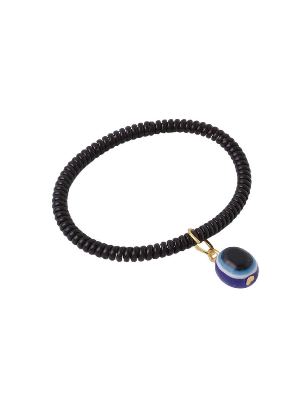 NVR Women & Men Black Evil Eye Spring Ring Rakhi With Roli Chawal - Distacart
