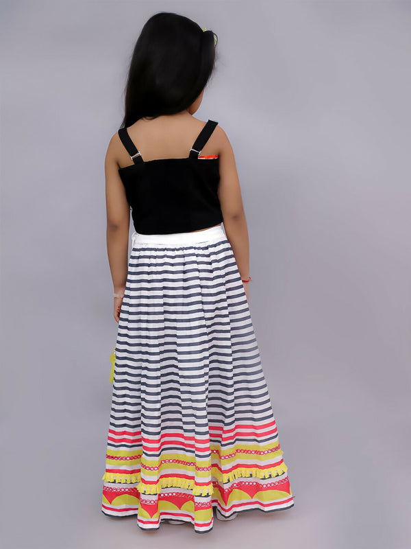 Lil Drama Shor-Gul Multicolor Lehanga Choli Set for Girls