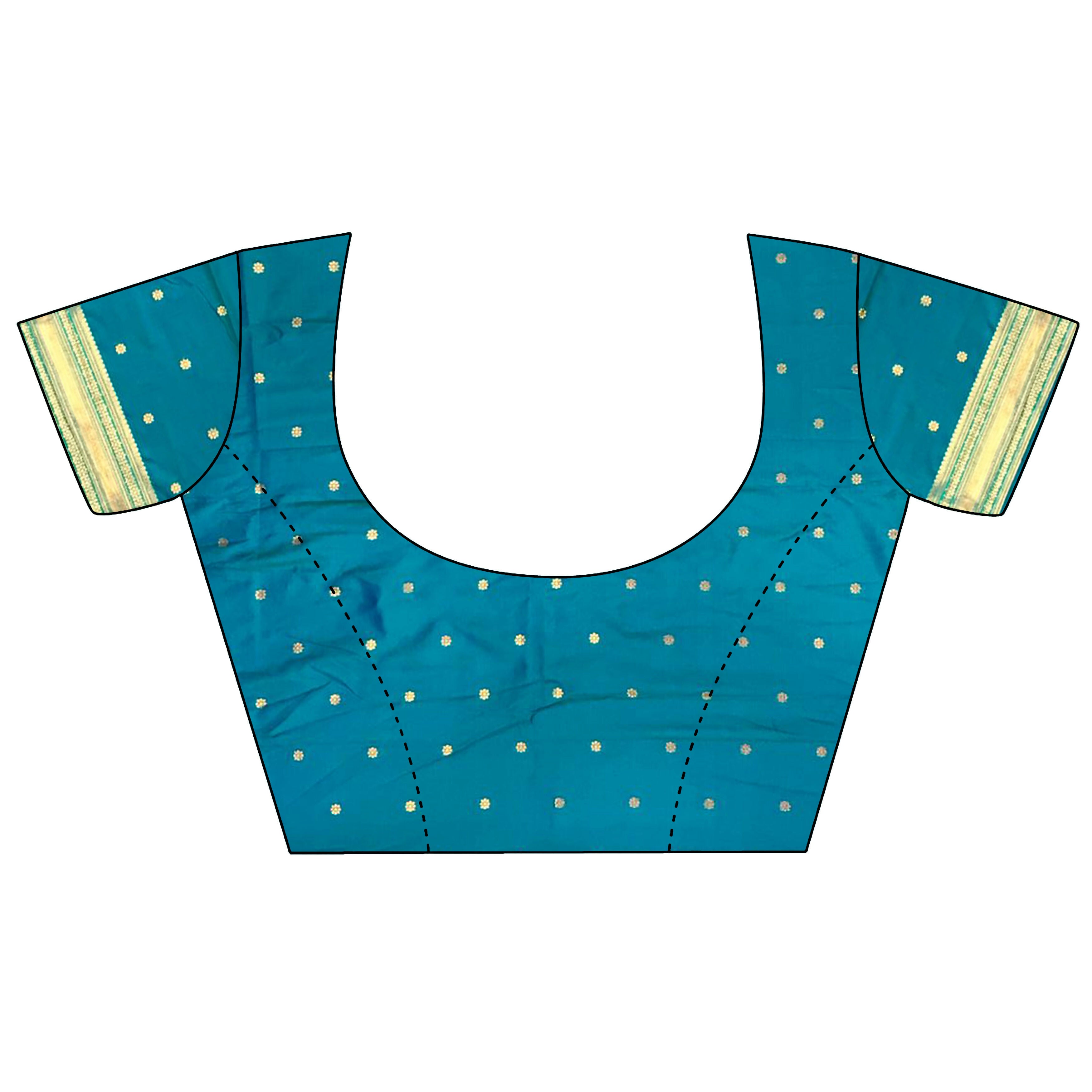 Joban Fashion Sky Blue Banarasi Soft Silk Woven Saree