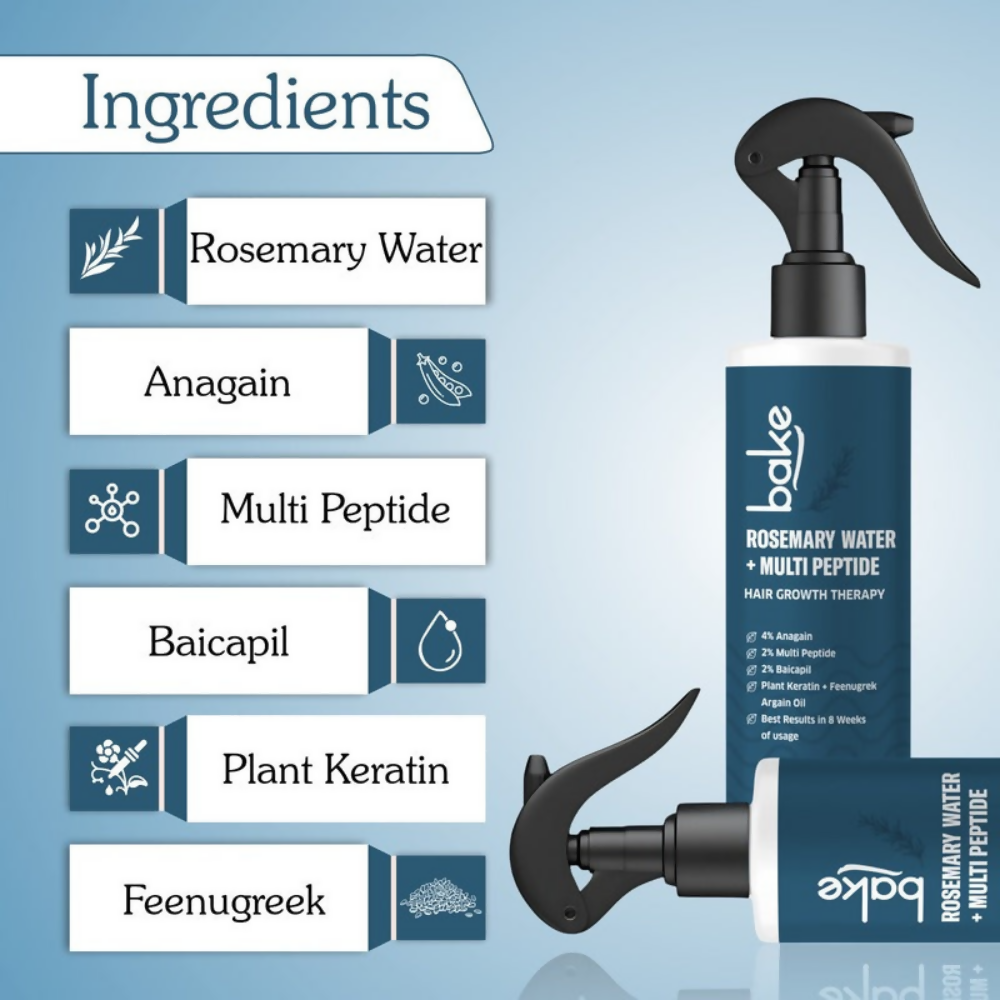 Bake Rosemary Water Hair Growth Spray with Multi Peptides - Distacart