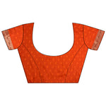 Thumbnail for Joban Fashion Orange Peacock & Floral Motifs Soft Silk Kanchipuram Saree - Distacart