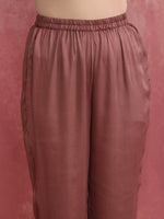 Thumbnail for trueBrowns Pink Modal Kimono Kurta Set
